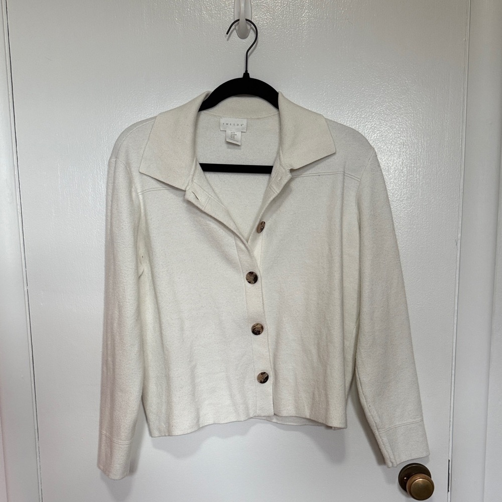 Tweeds Cream Cardigan Sweater